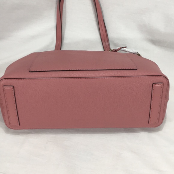 NWT Michael Kors Meredith Pink Rose Leather Tote - Picture 5 of 6